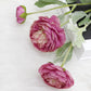 3 heads artificial Ranunculus silk flowers for home party wedding decoration