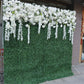 3D cloth artificial flower grass wall for wedding events decoration artificial roll up flowerwall backdrop